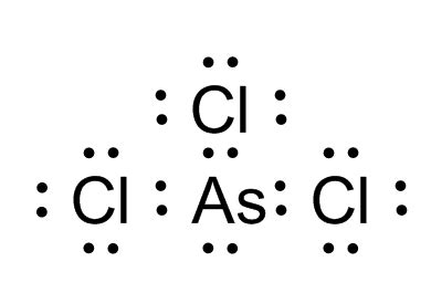 the electron dot structure for ascl3 shows